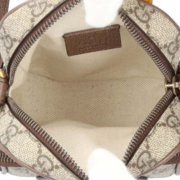 GUCCI Brown Canvas Shoulder Bag - Picture 6 of 8